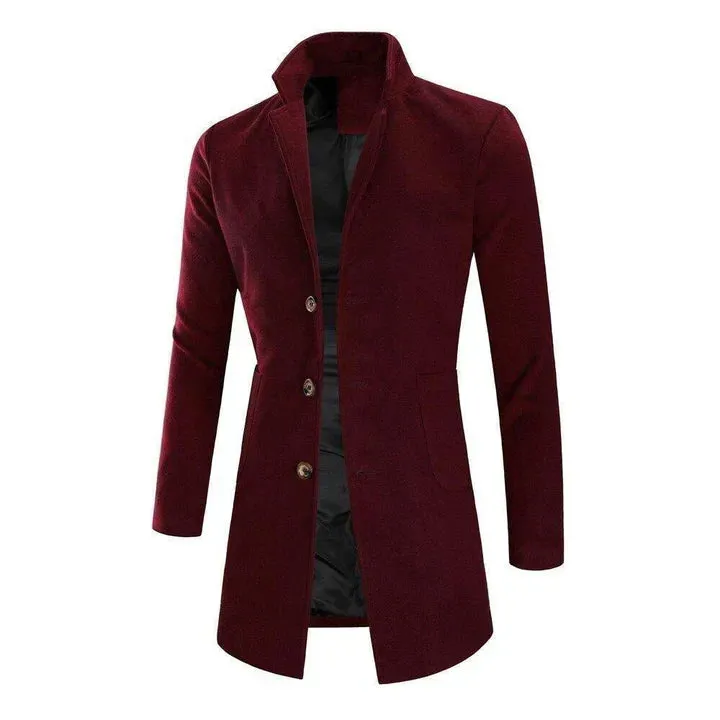 Tailored long men's coat by Meksi