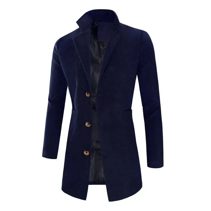 Tailored long men's coat by Meksi