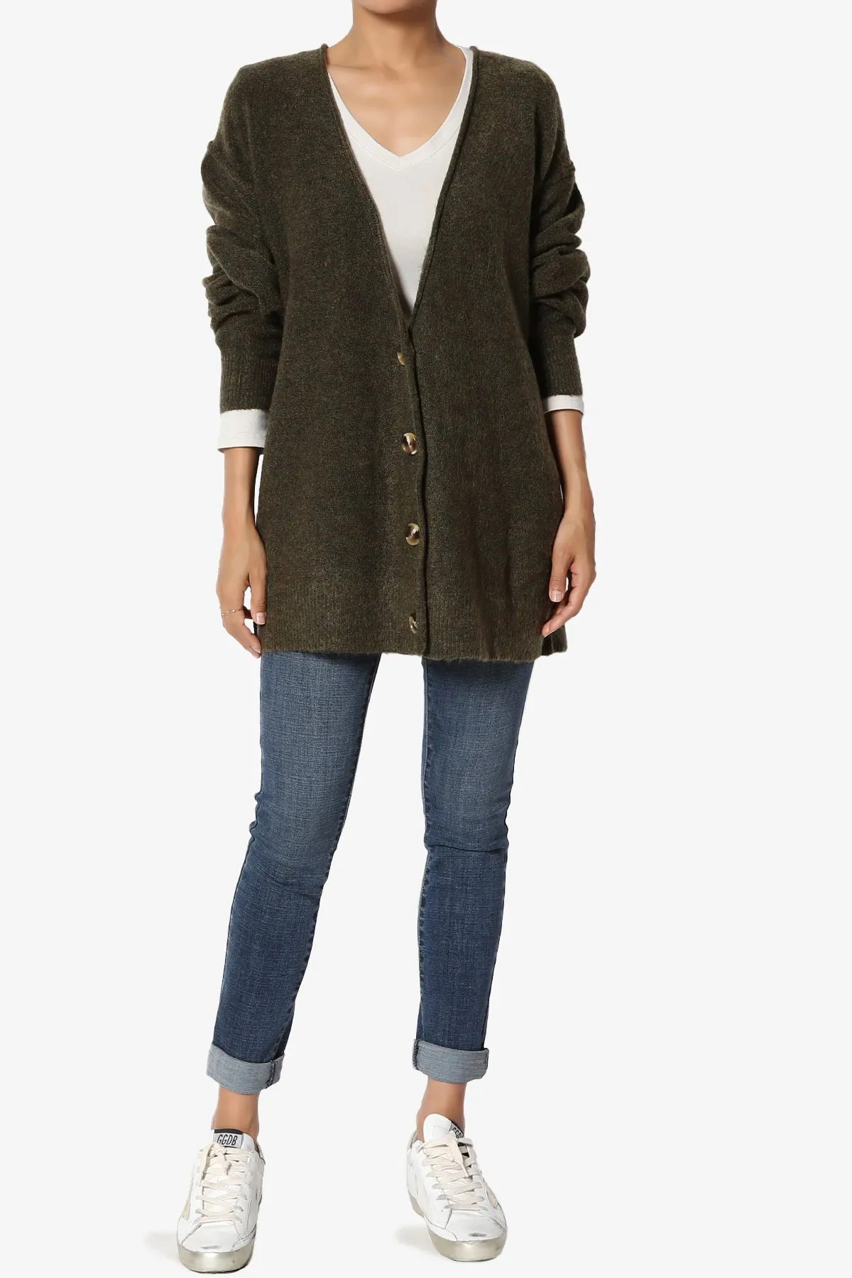 Taryn Loose Melange Knit Cardigan