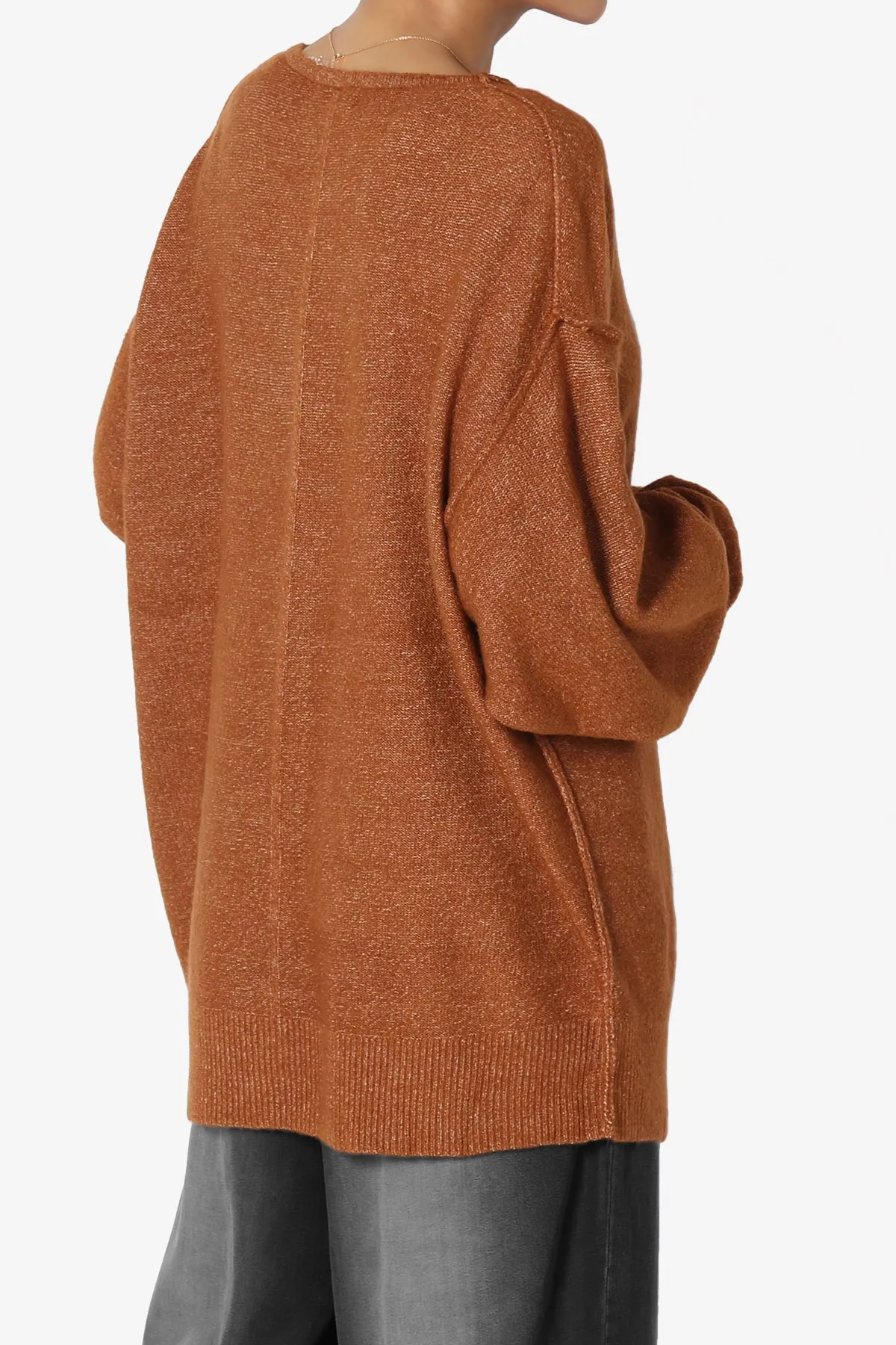 Taryn Loose Melange Knit Cardigan