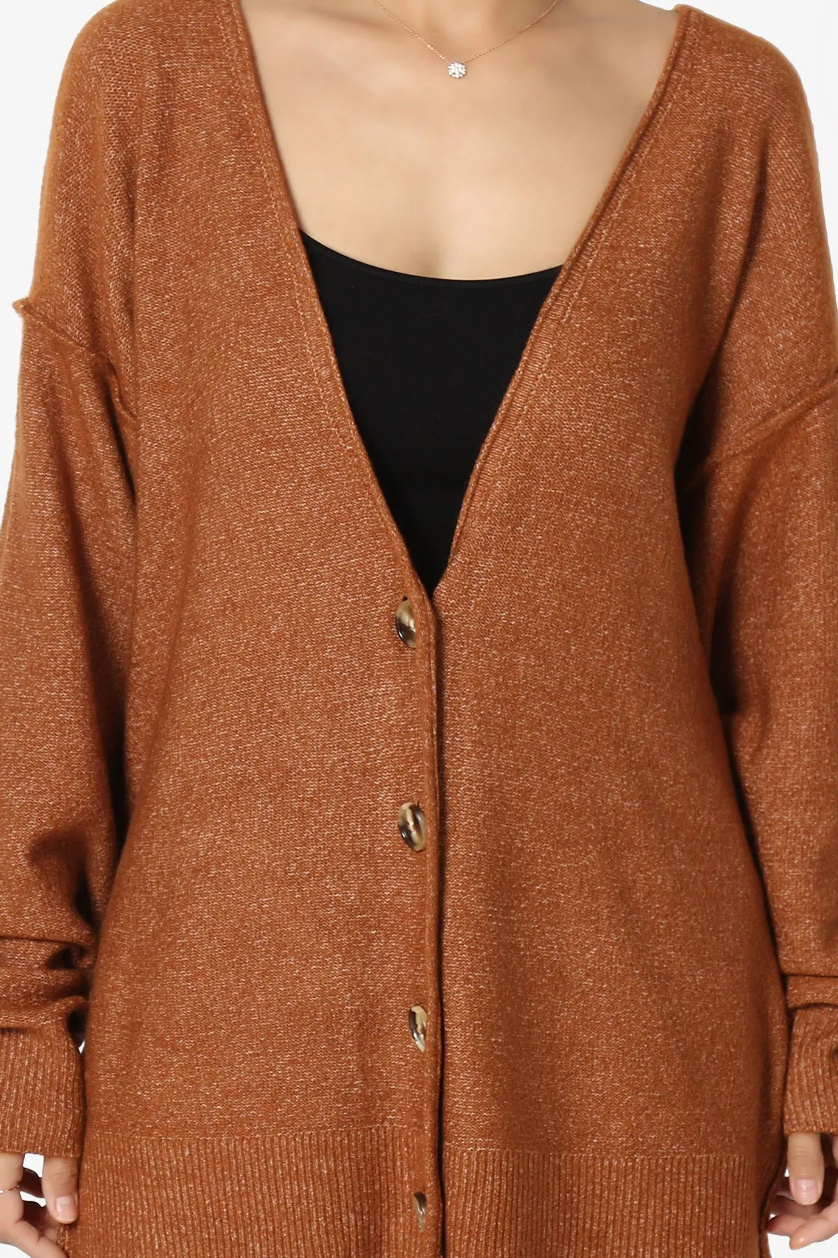 Taryn Loose Melange Knit Cardigan