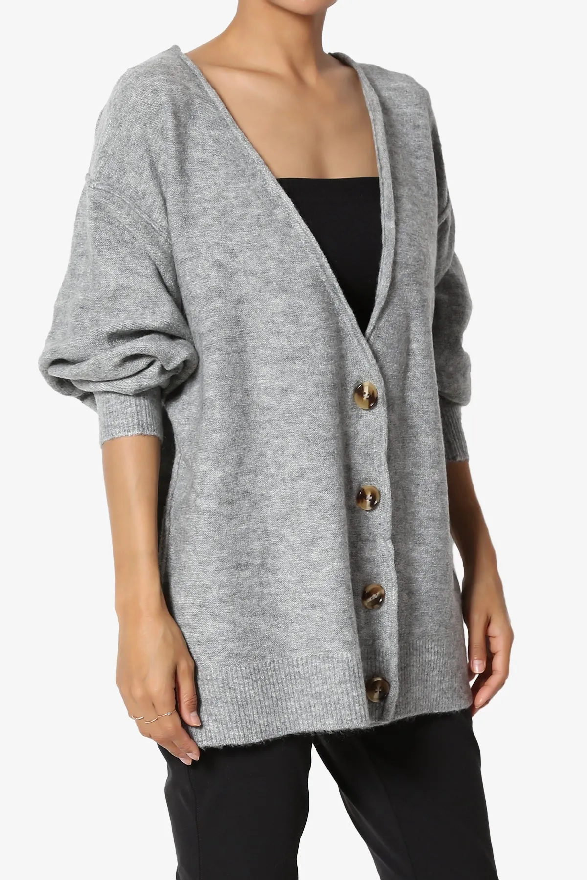 Taryn Loose Melange Knit Cardigan