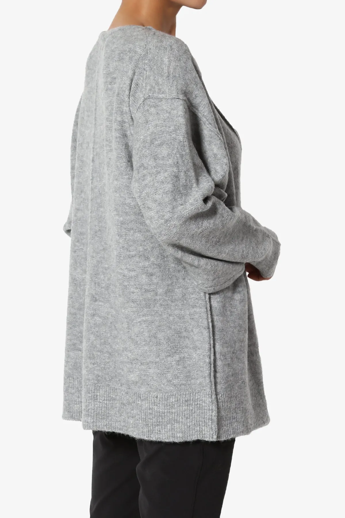 Taryn Loose Melange Knit Cardigan