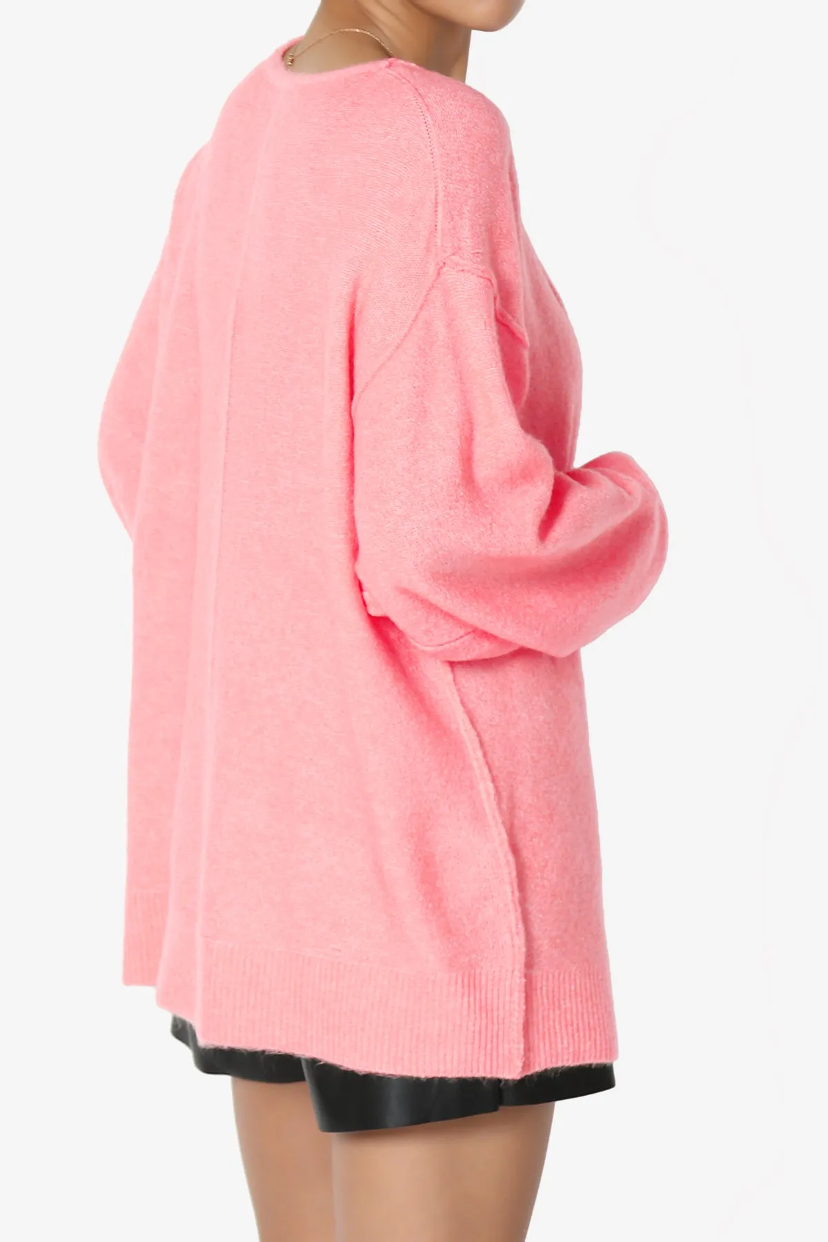Taryn Loose Melange Knit Cardigan