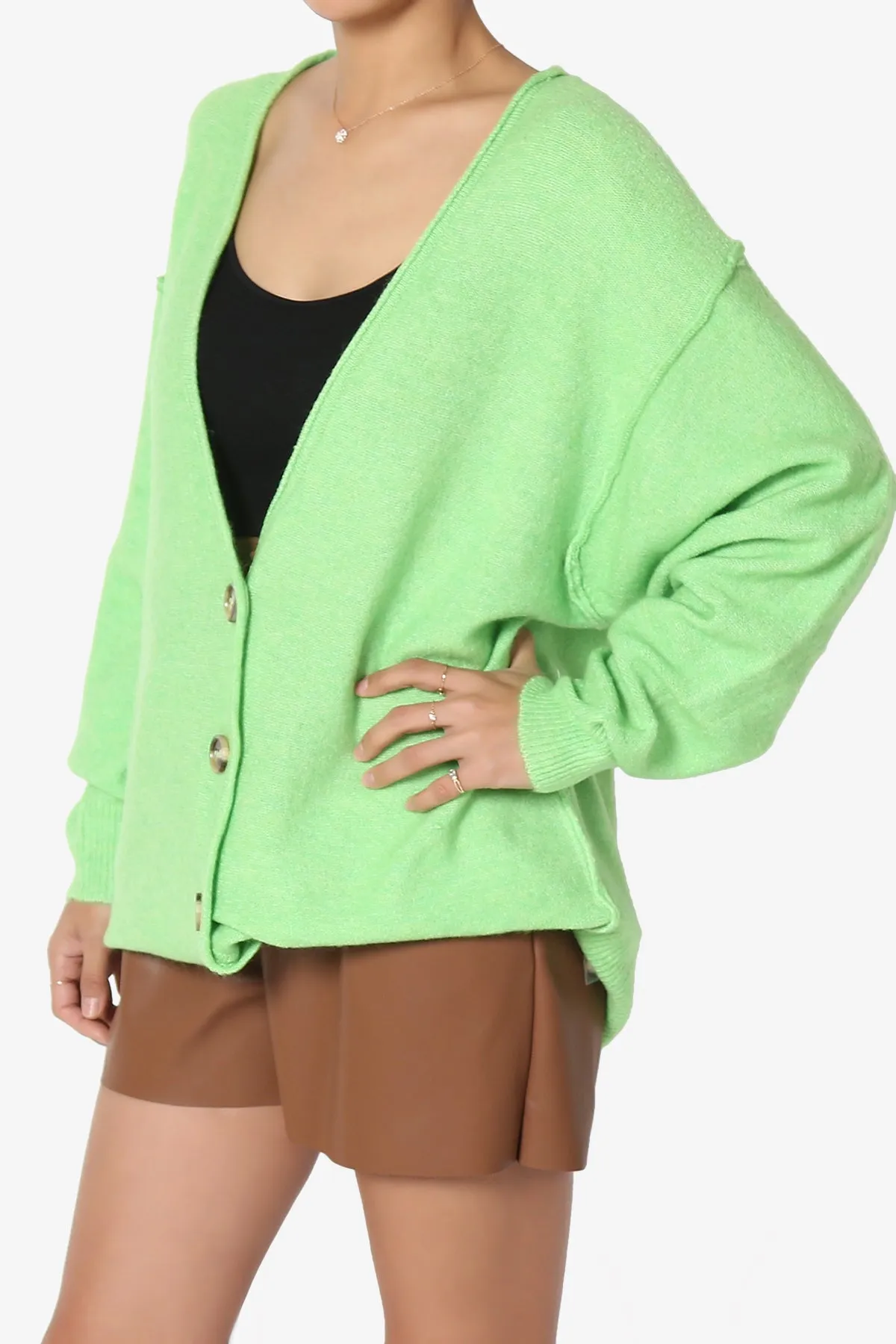 Taryn Loose Melange Knit Cardigan