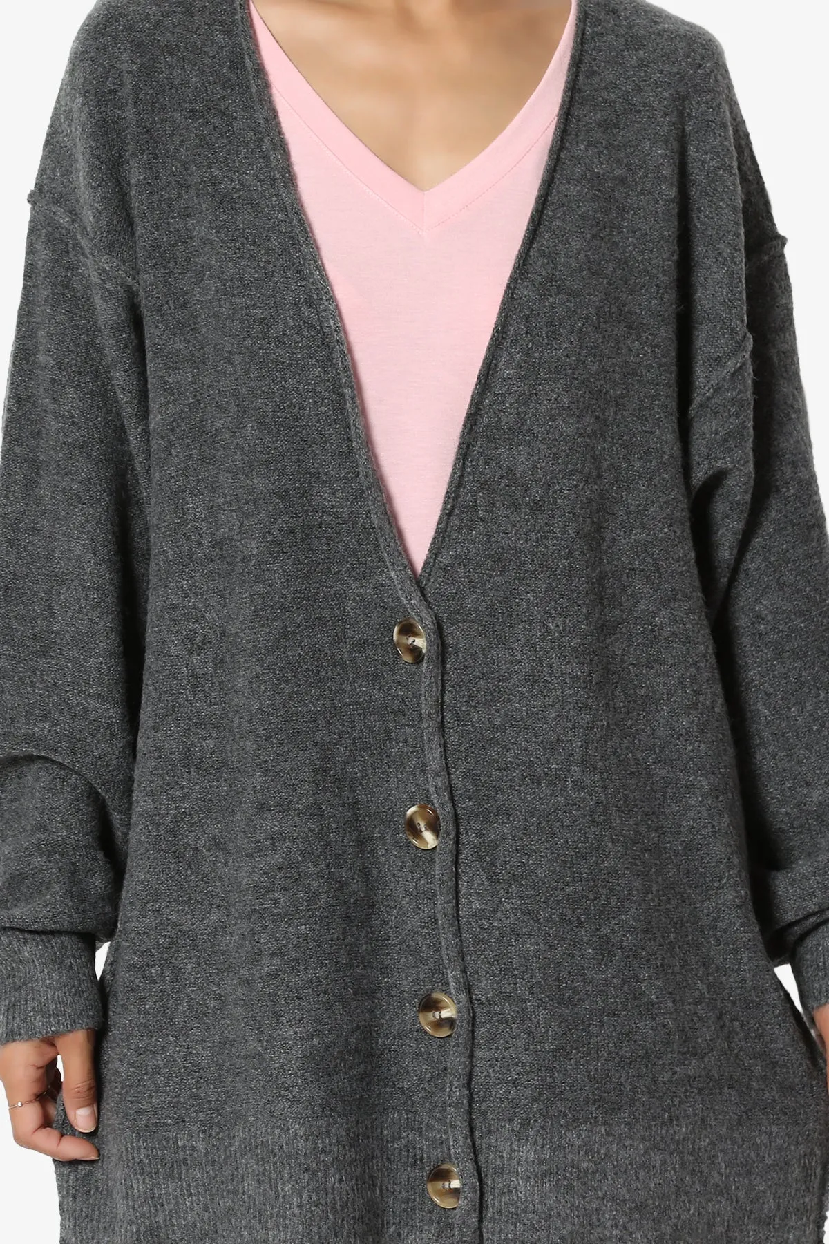 Taryn Loose Melange Knit Cardigan
