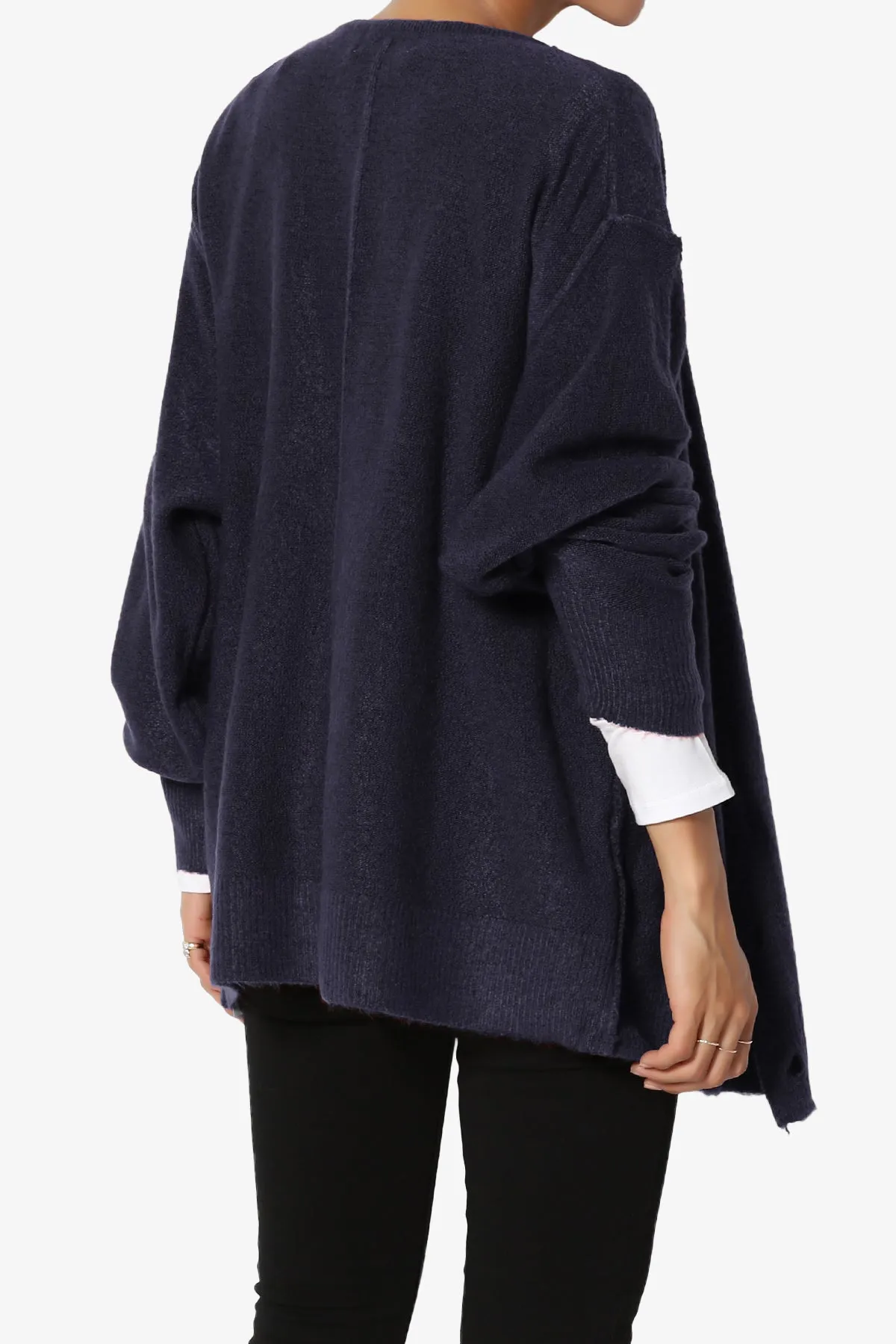 Taryn Loose Melange Knit Cardigan