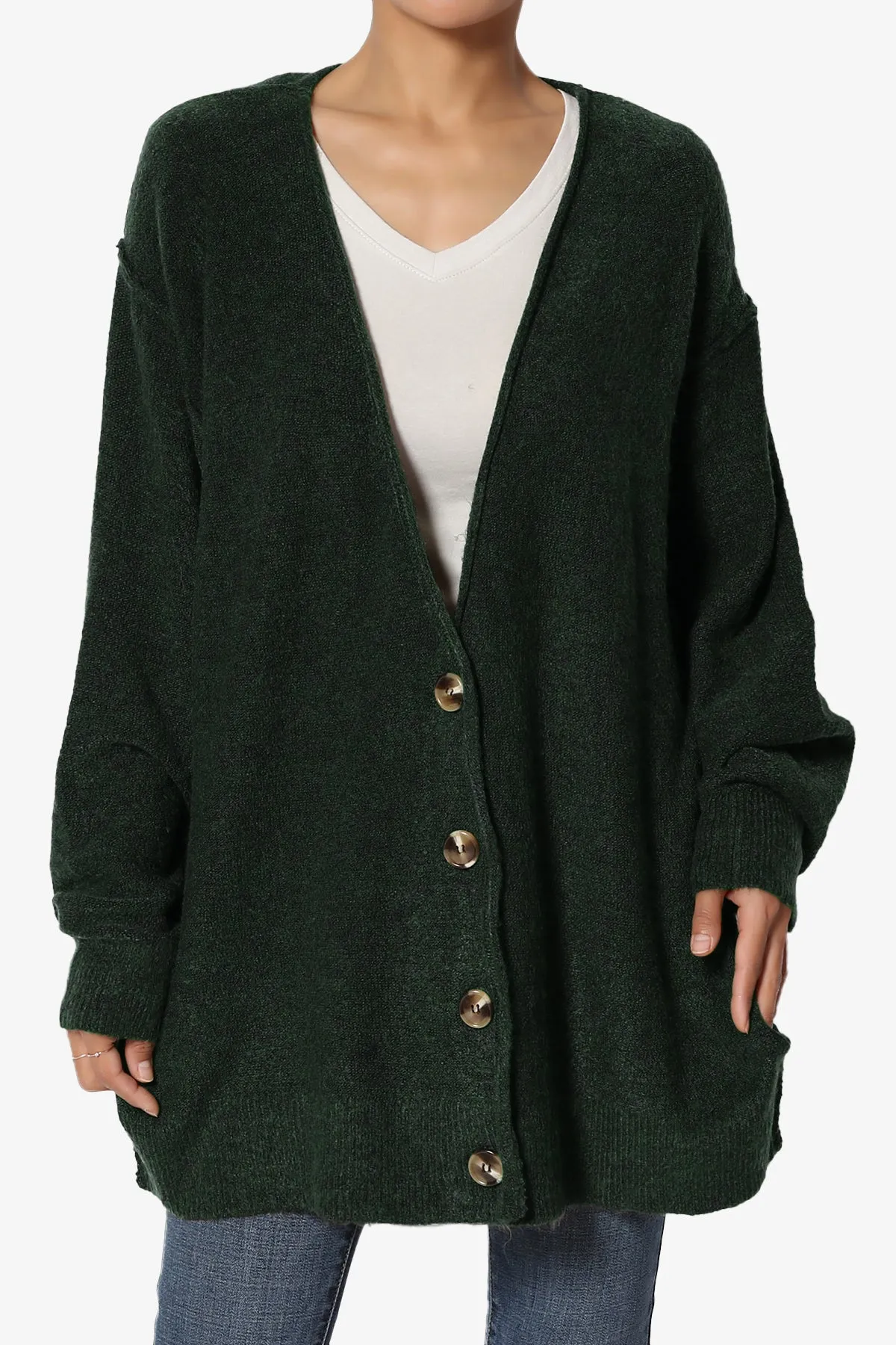 Taryn Loose Melange Knit Cardigan