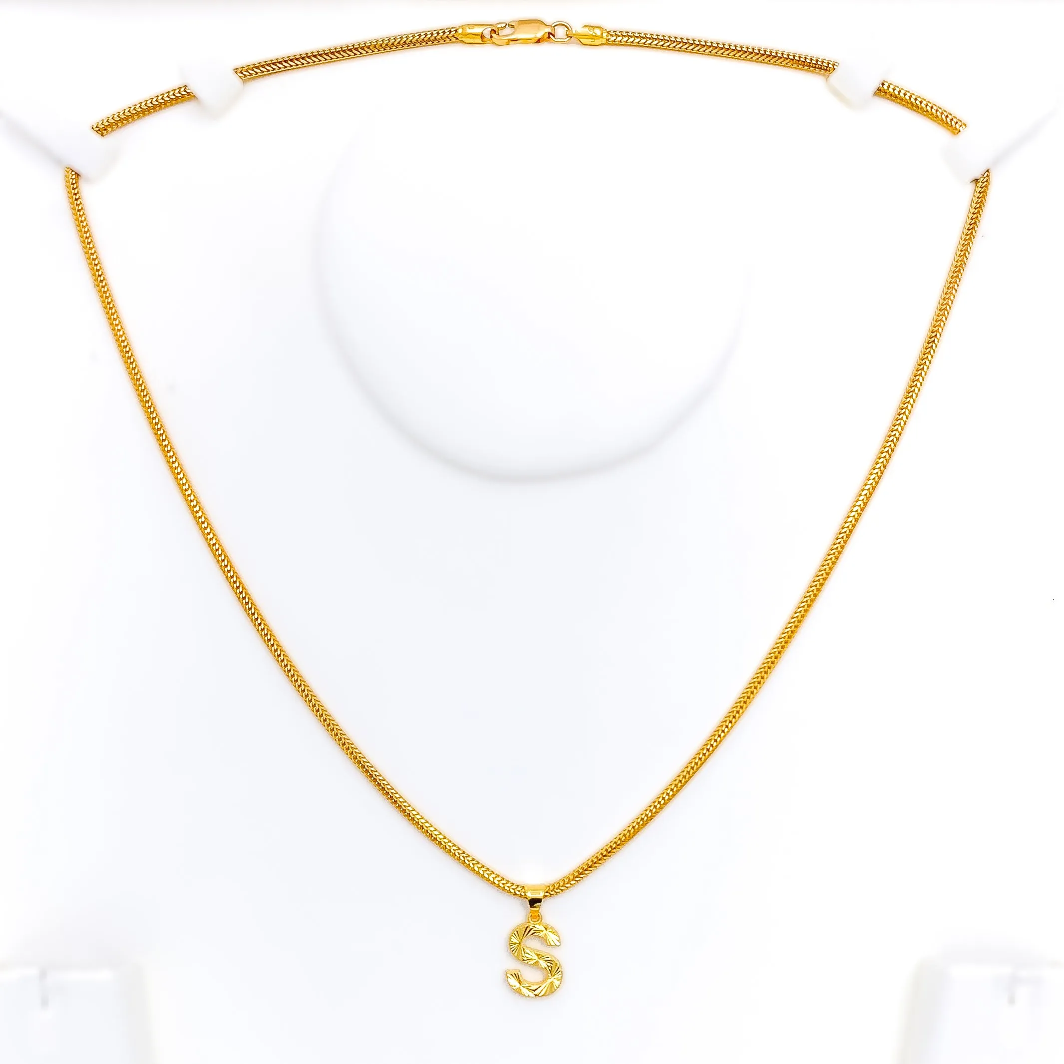 Tasteful Adorned 22k Gold Letter Pendant