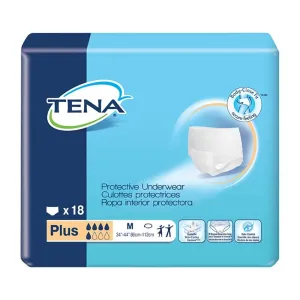 Tena Protective Underwear, Plus Absorbency Size Medium Pk/18