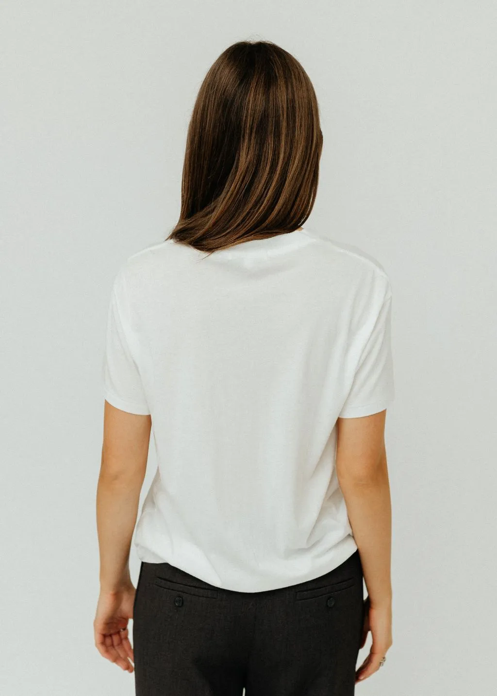 Éterne Short Sleeve Boyfriend T-Shirt in Ivory