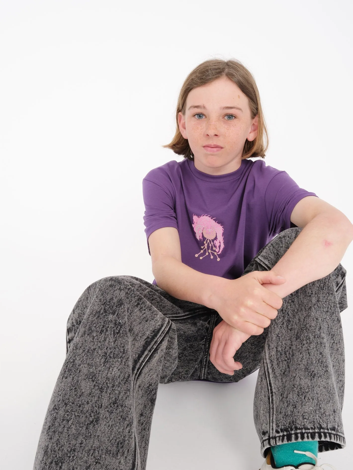 Tetsunori 3 T-shirt - DEEP PURPLE  - (KINDER)