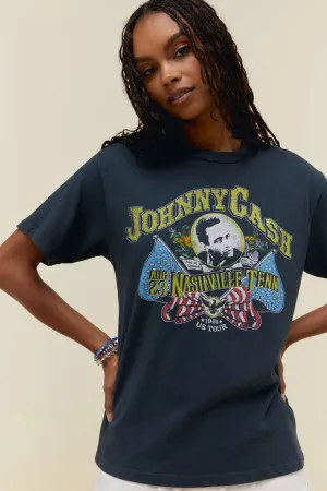 The Johnny Cash Nashville 1968 Weekend Tee by Daydreamer - Vintage Black