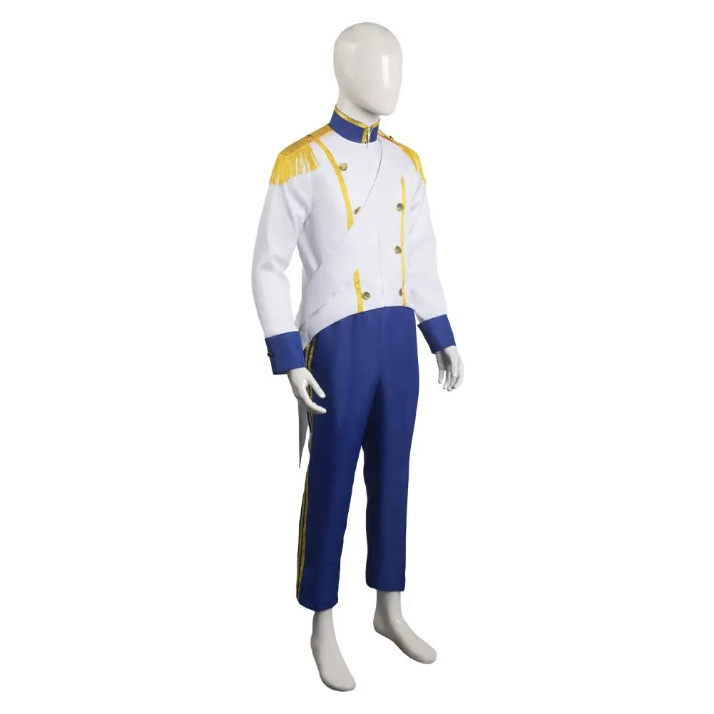 The Little Mermaid Prince Eric Mens Royal Uniform Cosplay Costume Halloween Carnival Suit