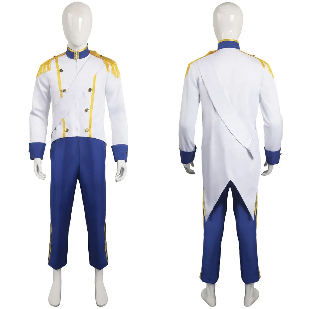 The Little Mermaid Prince Eric Mens Royal Uniform Cosplay Costume Halloween Carnival Suit