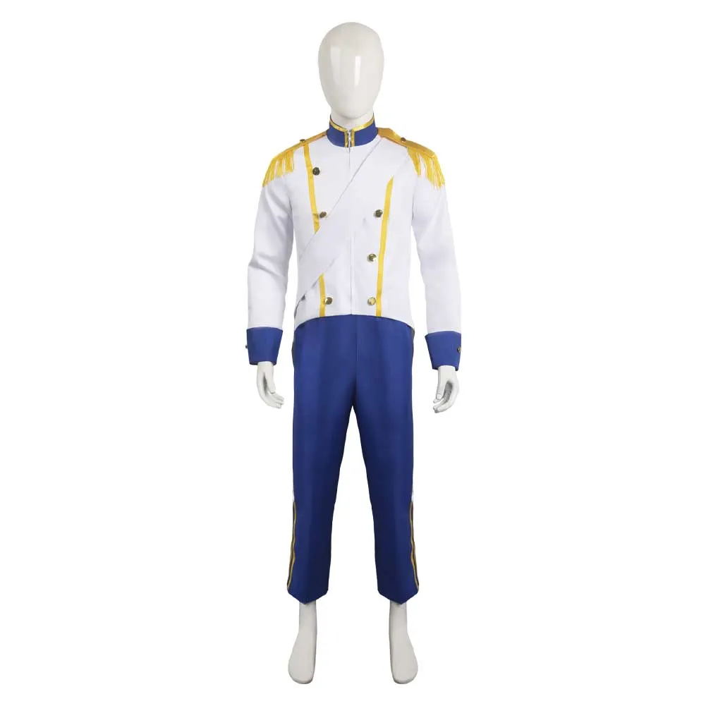 The Little Mermaid Prince Eric Mens Royal Uniform Cosplay Costume Halloween Carnival Suit