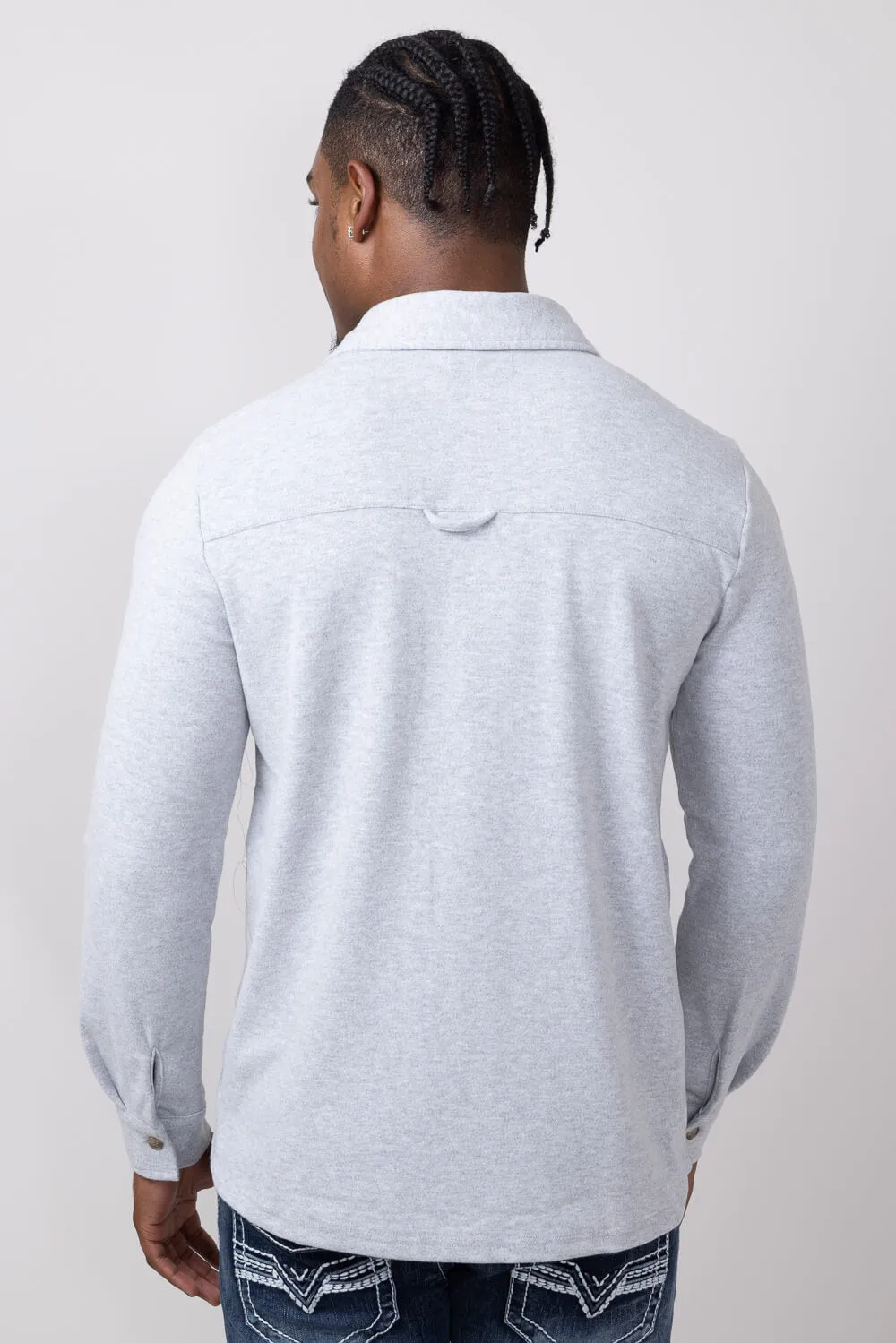 Thread & Supply Clark Shirt for Men in Grey Heather | T3184PVXTM-MEDHTRHEATHER
