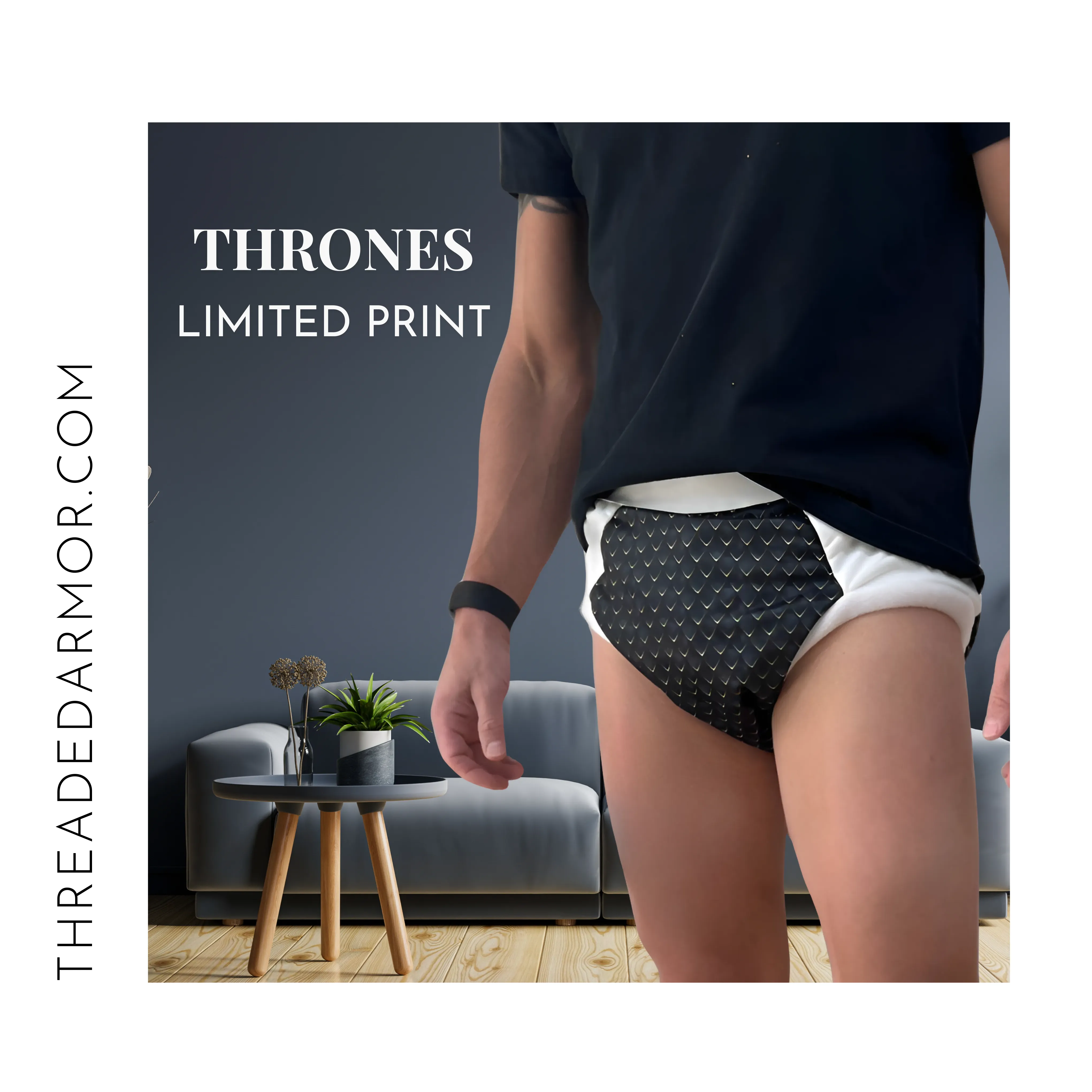 Threaded Armor Lounge Brief Adult Diaper
