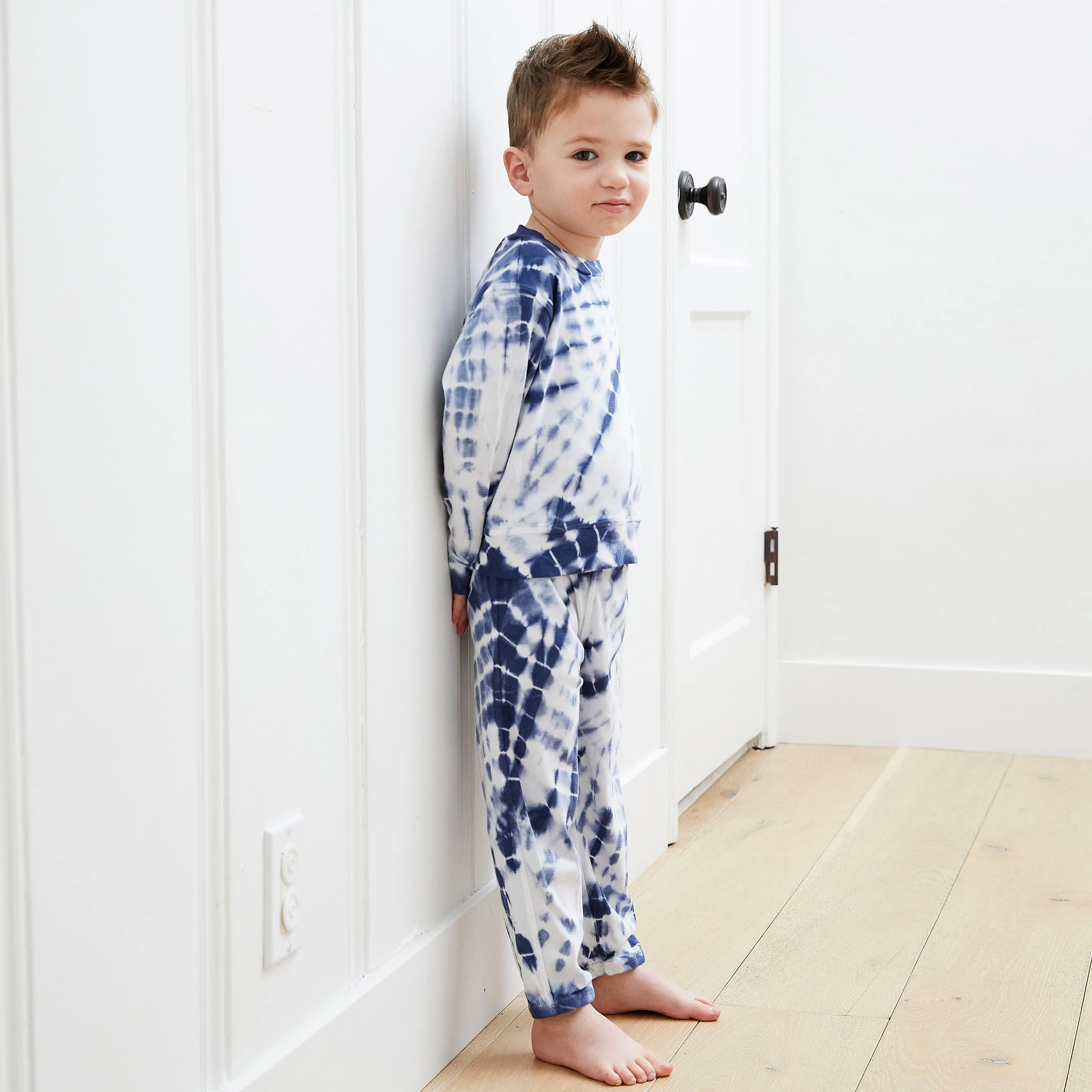 Tie Dye Rib Pullover and Pant Sets