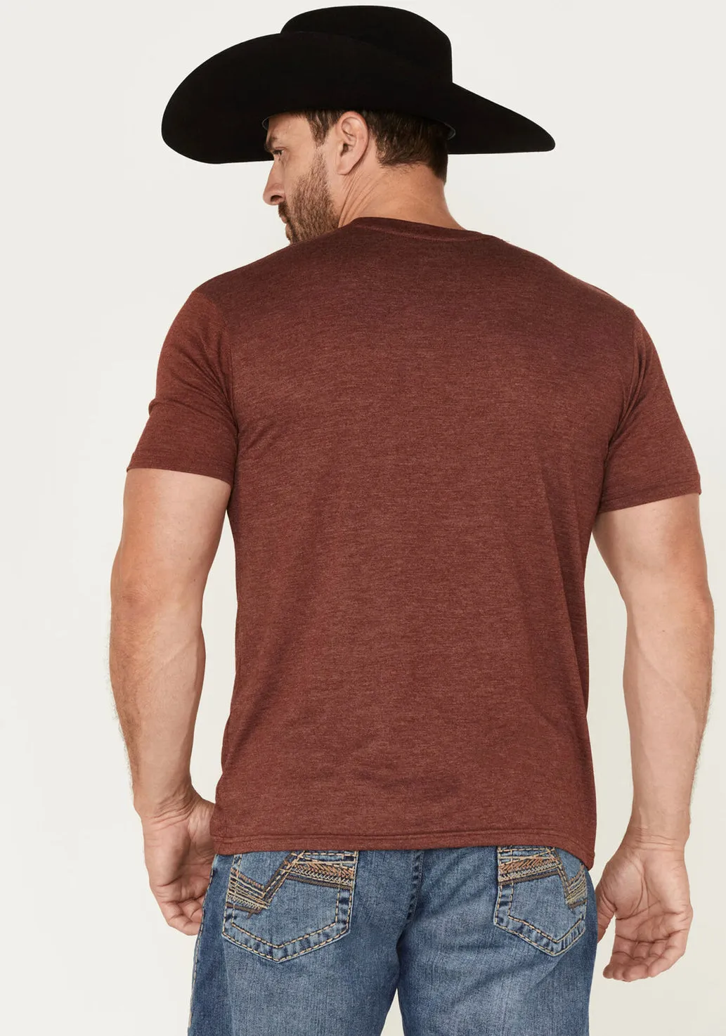 Tony Lama Maroon Cowboy Horse Graphic