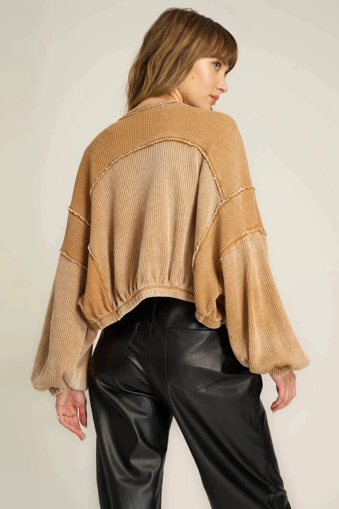 Too Cool Seamed Burnout Shrug by Project Social T | Saddle