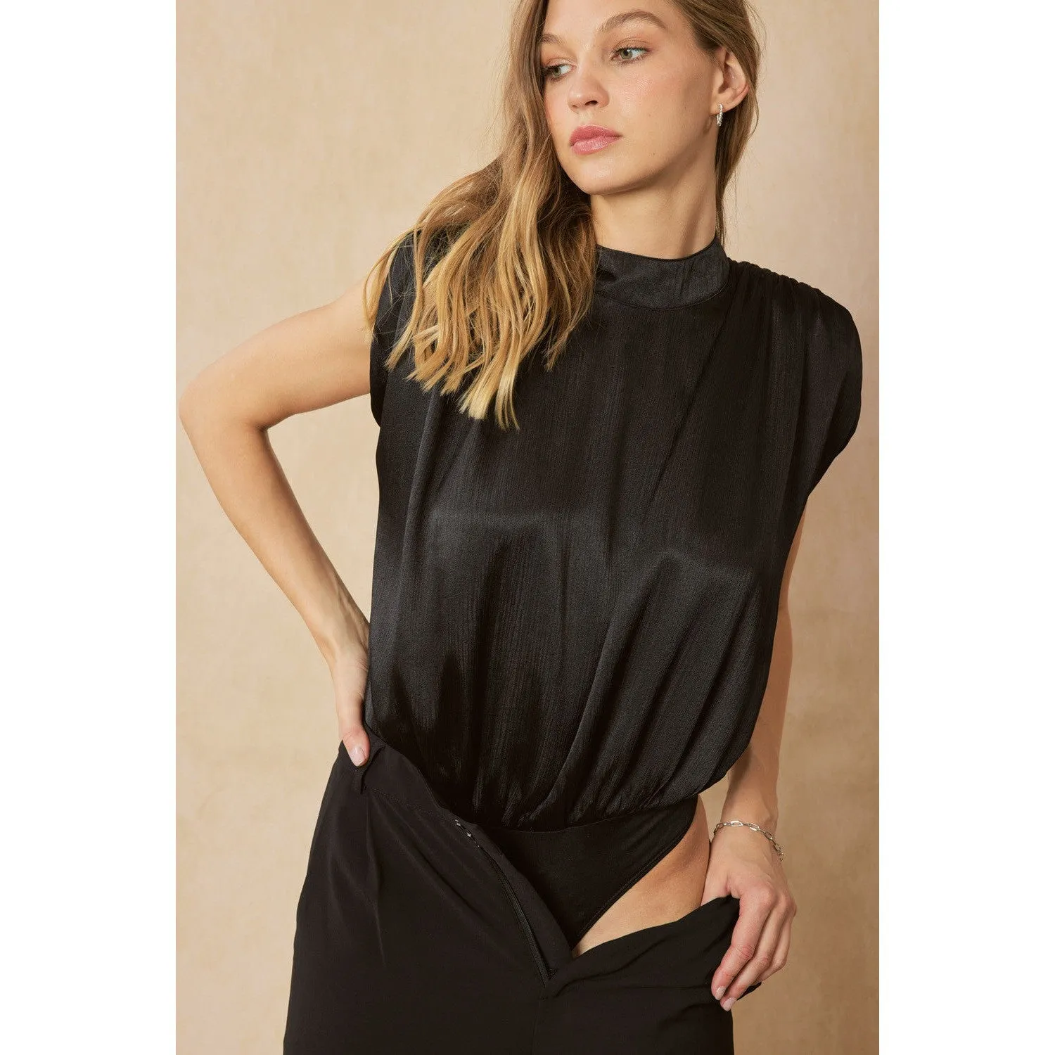 Tucked in All Day Body Suit in Black