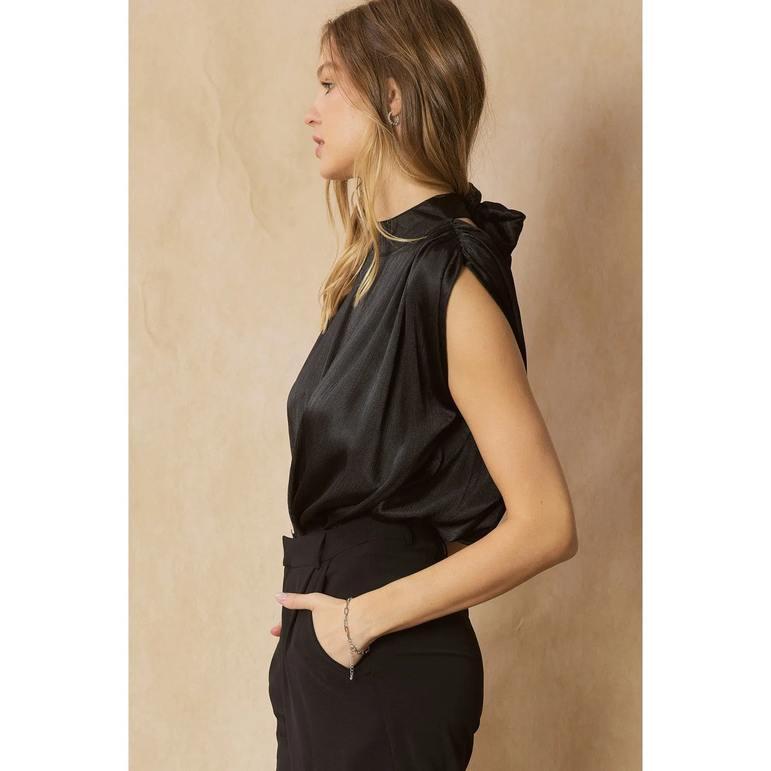 Tucked in All Day Body Suit in Black