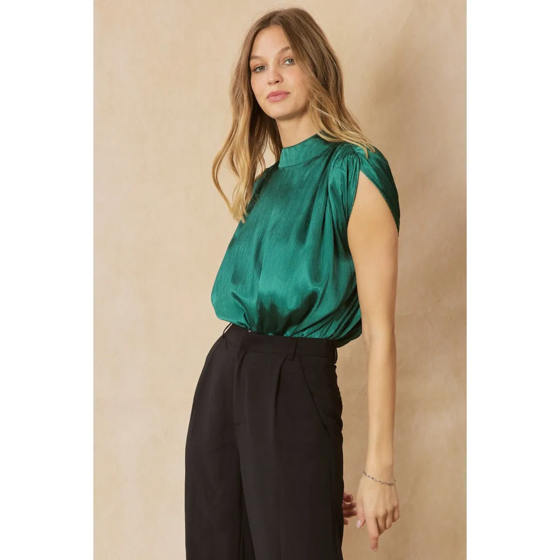 Tucked in All Day Body Suit in Dark Green