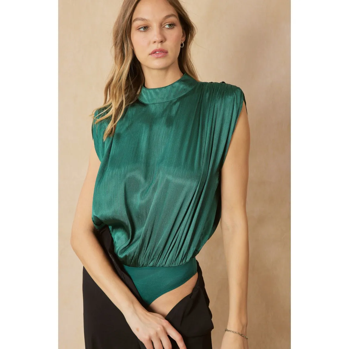 Tucked in All Day Body Suit in Dark Green