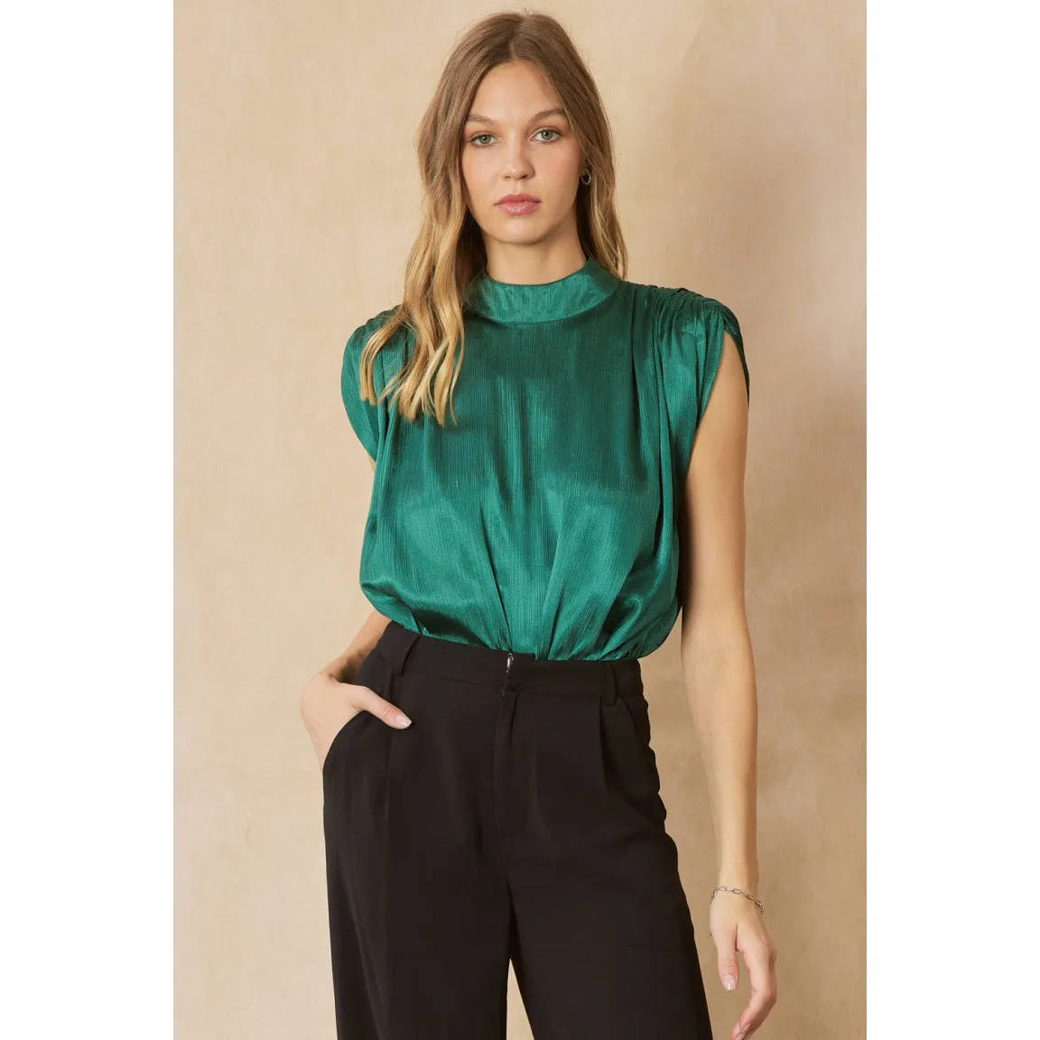 Tucked in All Day Body Suit in Dark Green
