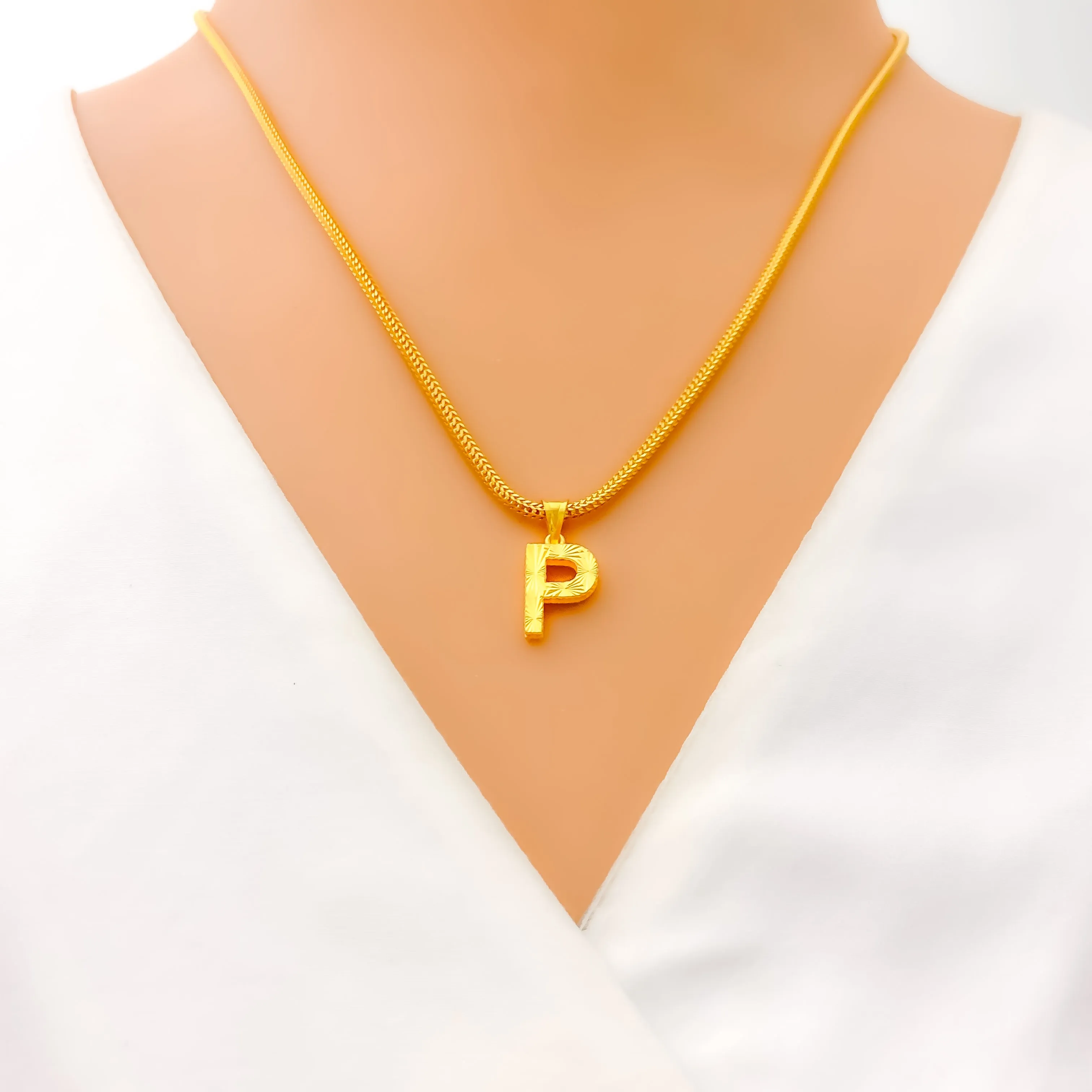 Twinkling Brilliant 22k Gold Letter Pendant