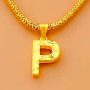 Twinkling Brilliant 22k Gold Letter Pendant