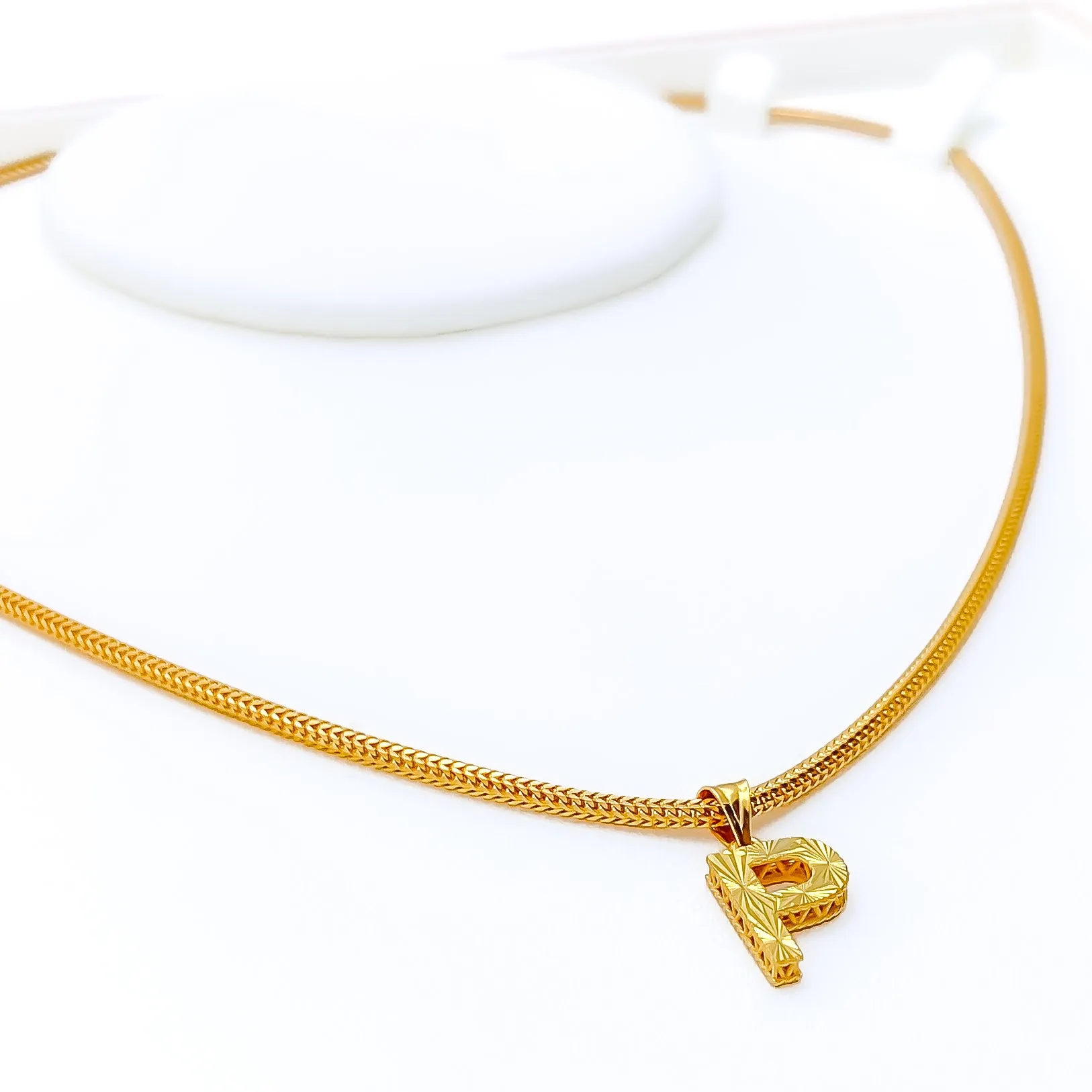 Twinkling Brilliant 22k Gold Letter Pendant