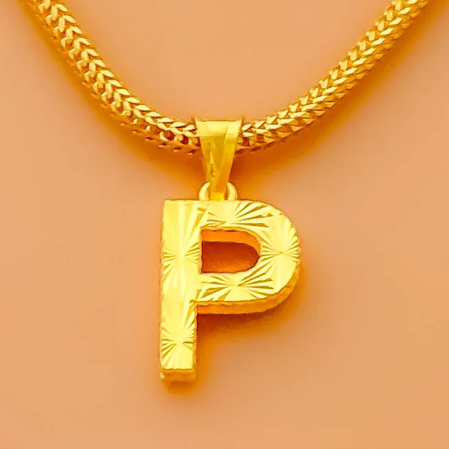 Twinkling Brilliant 22k Gold Letter Pendant