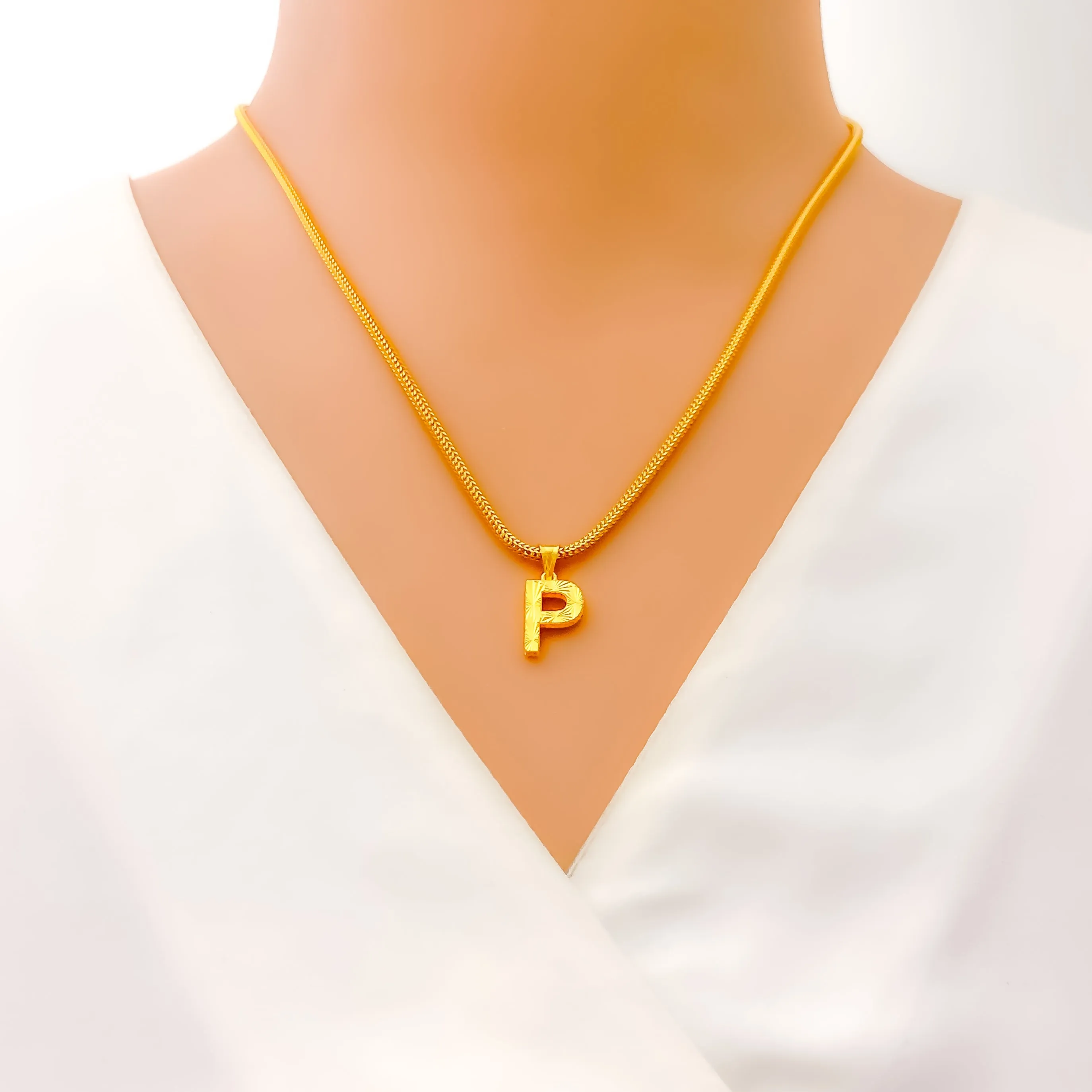 Twinkling Brilliant 22k Gold Letter Pendant