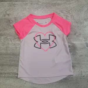 Under Armour Girls' Glitter Entwined Heart Short Sleeve Top - Cool Pink