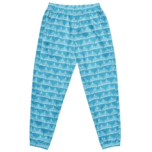 Unisex Windbreaker pants Blue and White