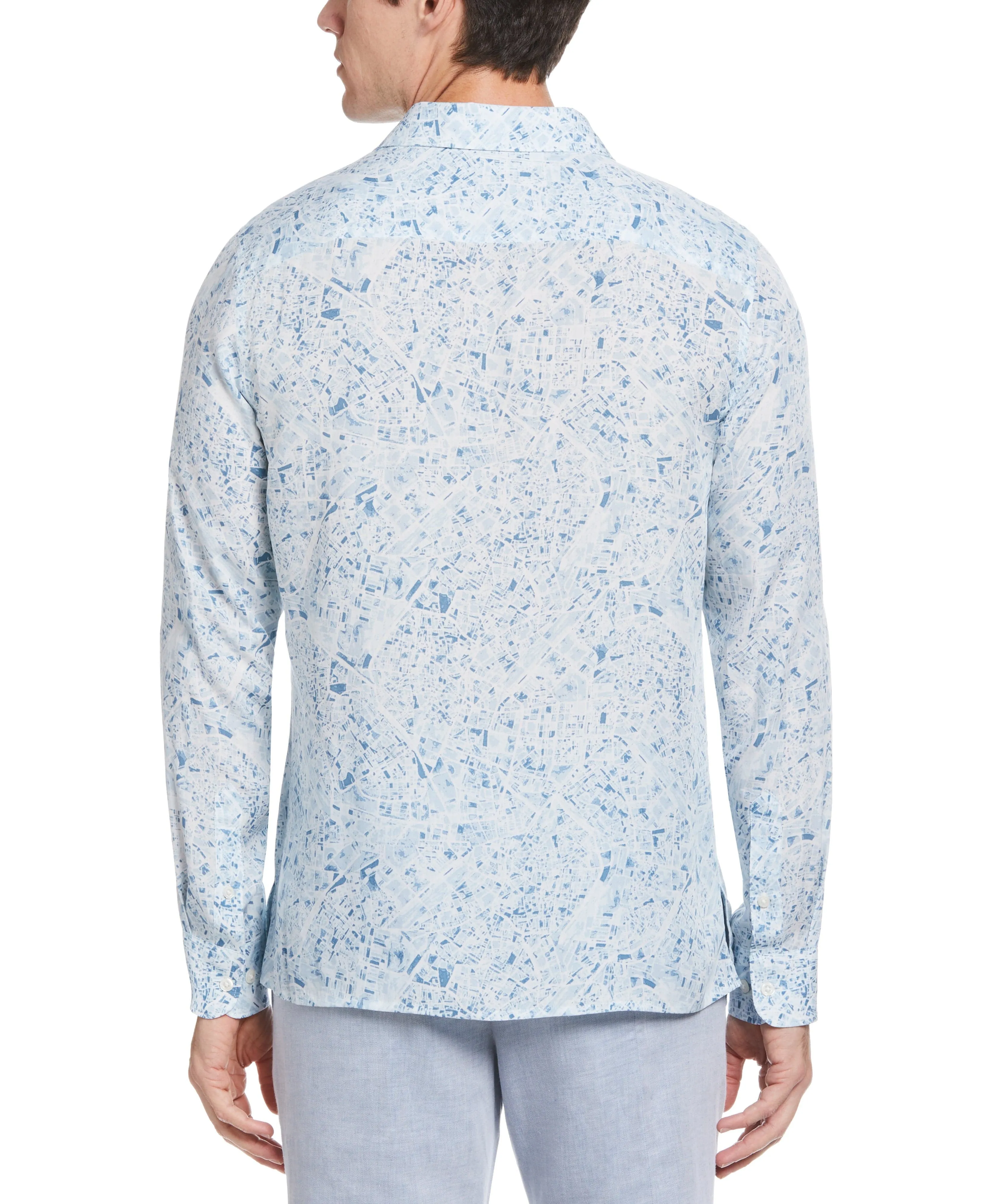 Untucked Road Map Print Shirt
