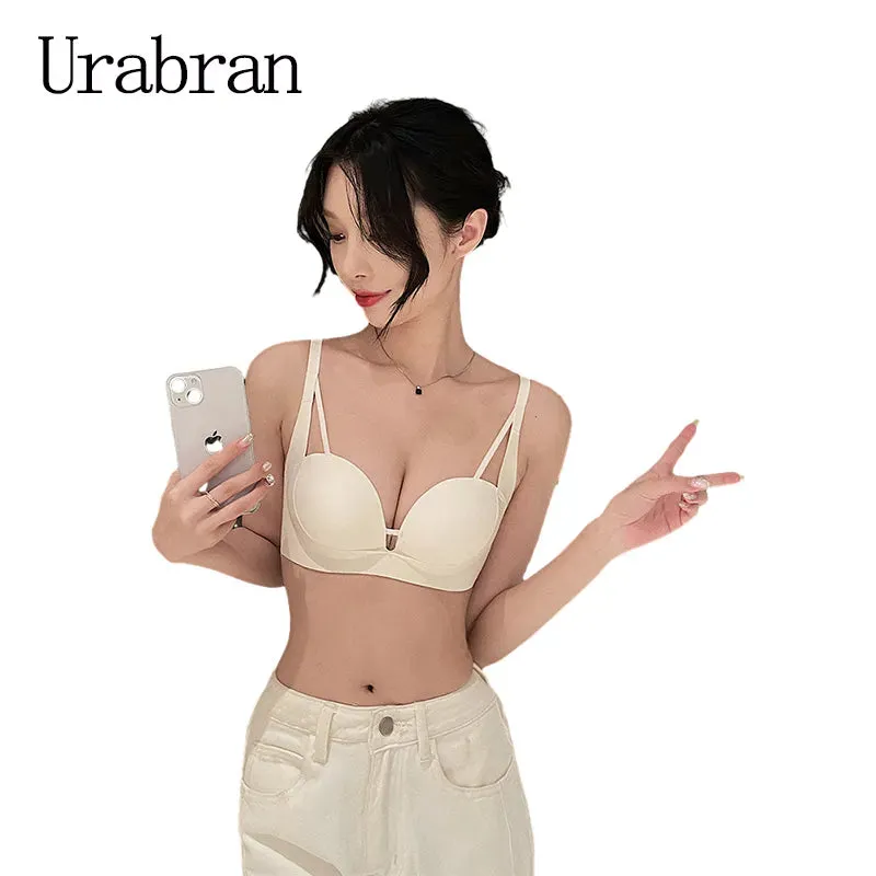 Urabran Women's Sexy Strapless Push-Up Bra - No Steel Ring, Comfortable & Breathable