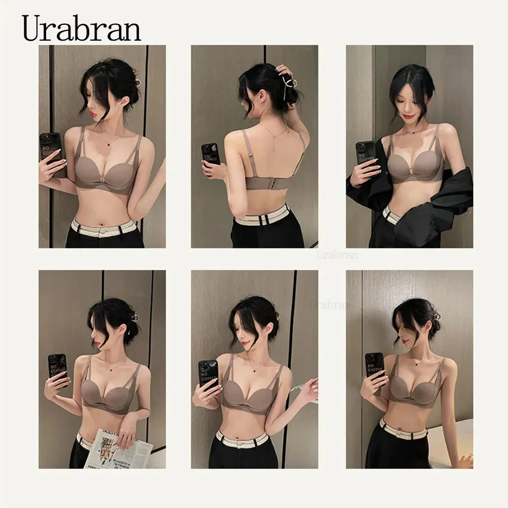 Urabran Women's Sexy Strapless Push-Up Bra - No Steel Ring, Comfortable & Breathable