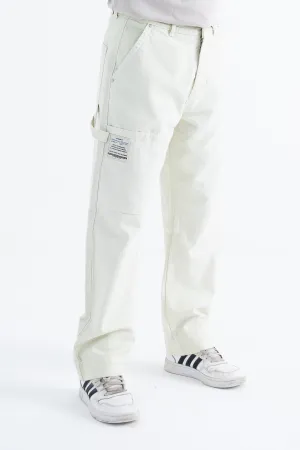 Urban Hike Carpenter Relaxed Jeans: Mint Yellow