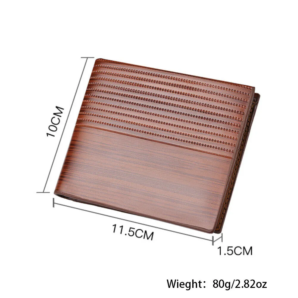 US 1-2 Pcs Men Bifold Leather Credit ID Card Holder Wallet Billfold Purse Clutch