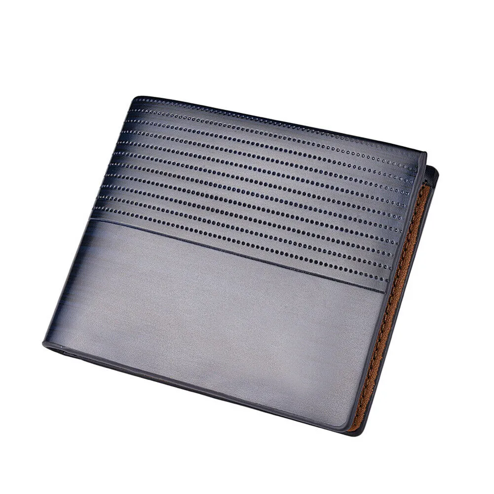 US 1-2 Pcs Men Bifold Leather Credit ID Card Holder Wallet Billfold Purse Clutch
