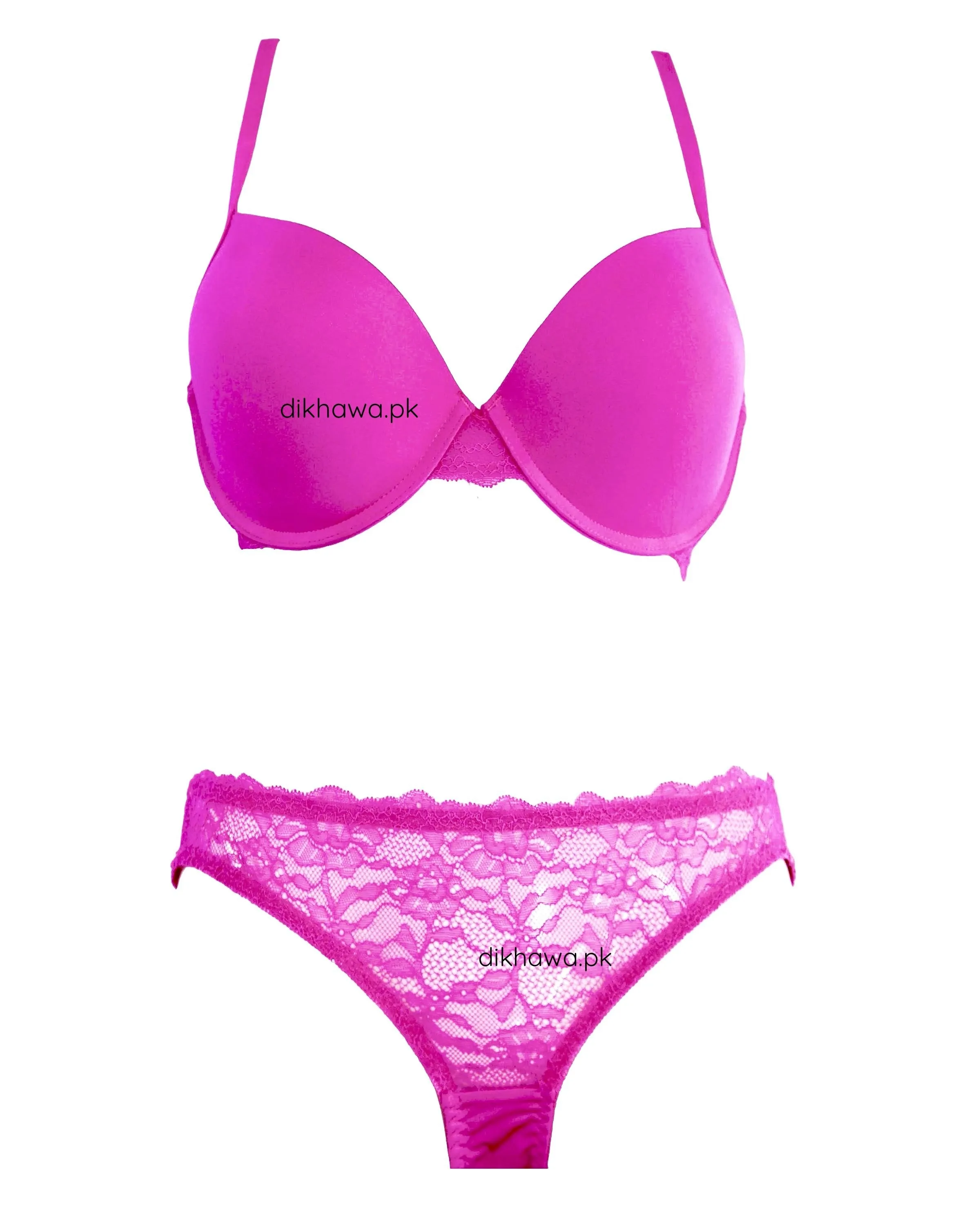 Victoria's Secret - Pushup Soft Padded Bra Panty Set - Plain Bra