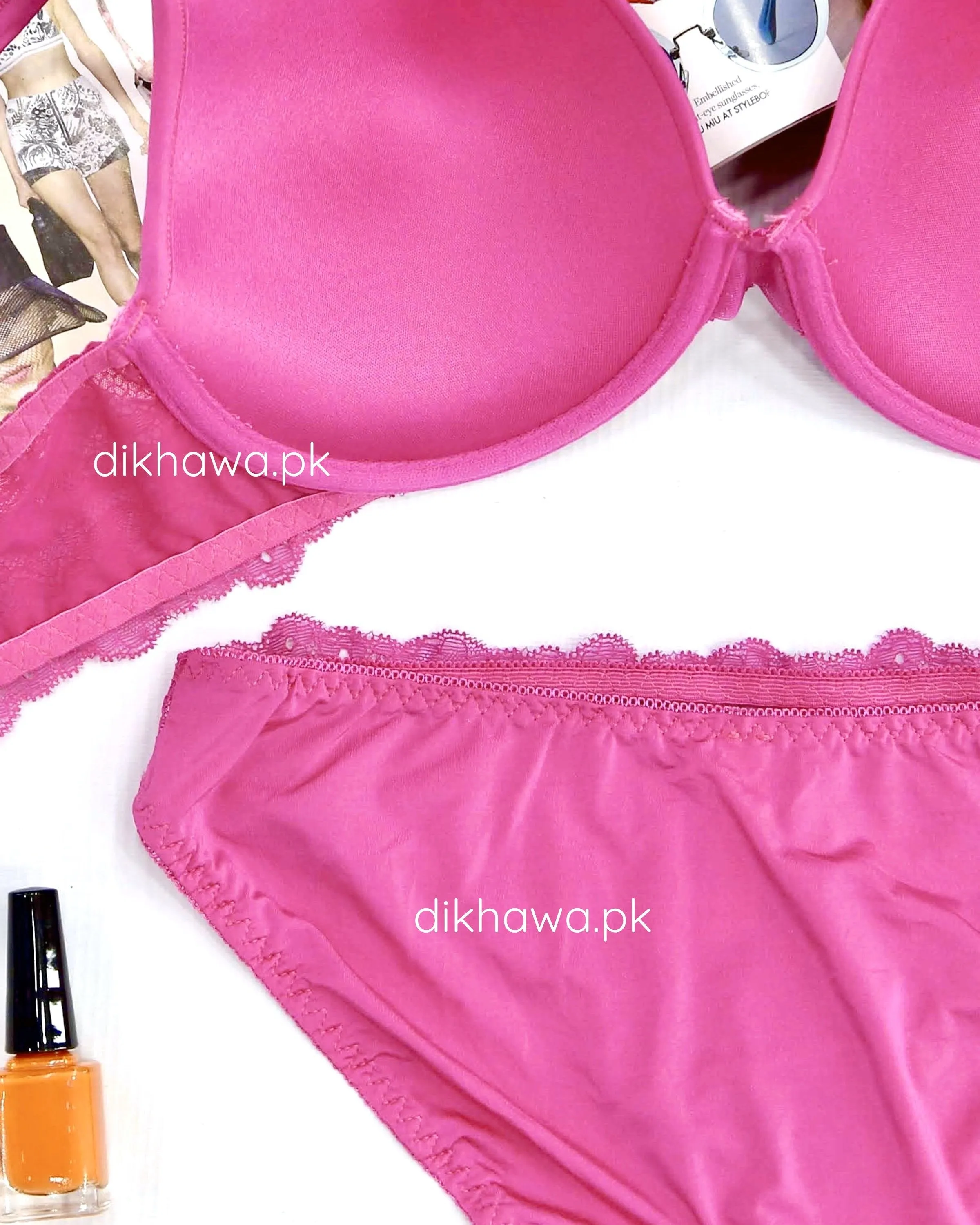 Victoria's Secret - Pushup Soft Padded Bra Panty Set - Plain Bra