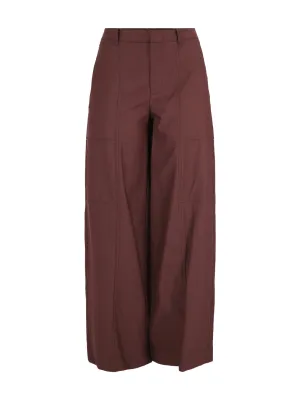 Vince Mid Rise Cotton Wool Utility Pant in Cherry Night