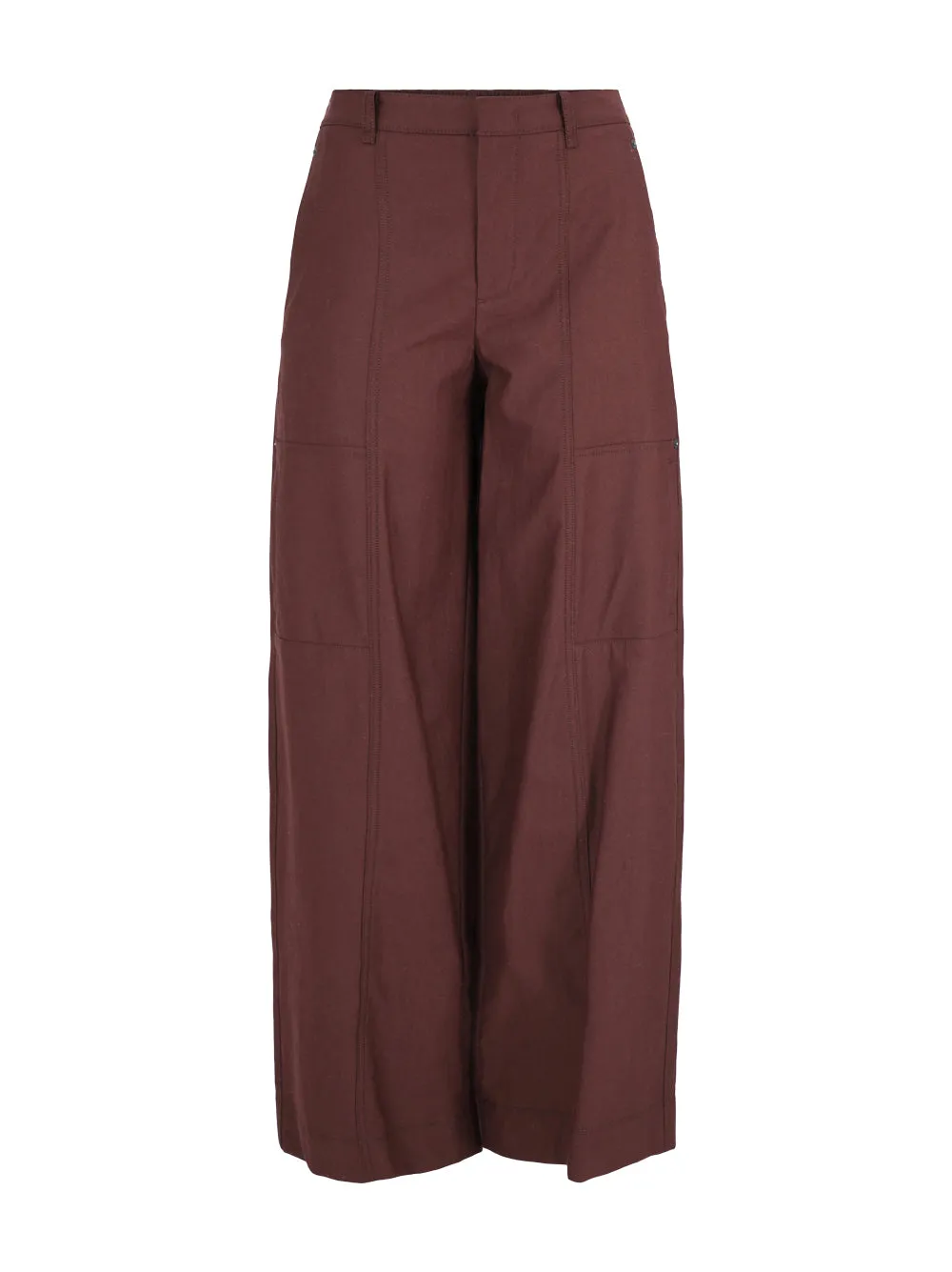 Vince Mid Rise Cotton Wool Utility Pant in Cherry Night