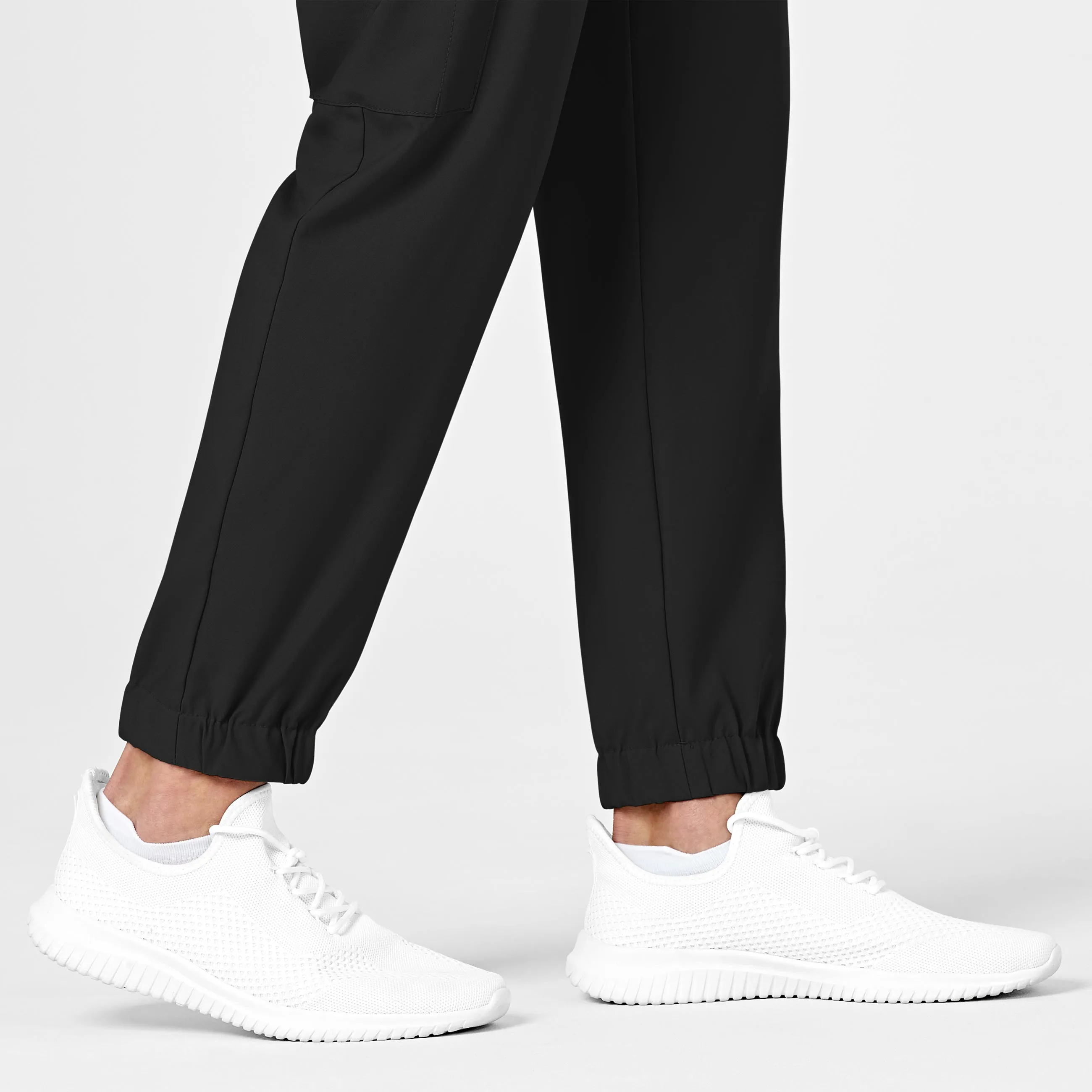W123 5655 Men's Cargo Jogger Scrub Pants Black