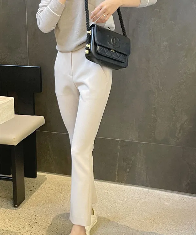 [Warehouse Sale] Anell Golf Banding Slacks Beige