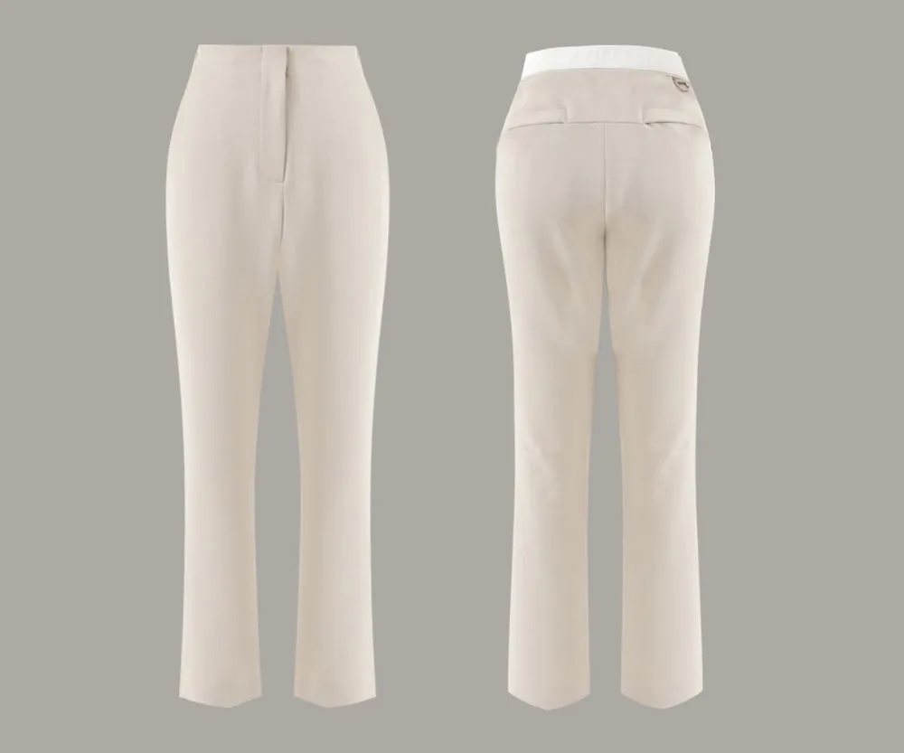 [Warehouse Sale] Anell Golf Banding Slacks Beige